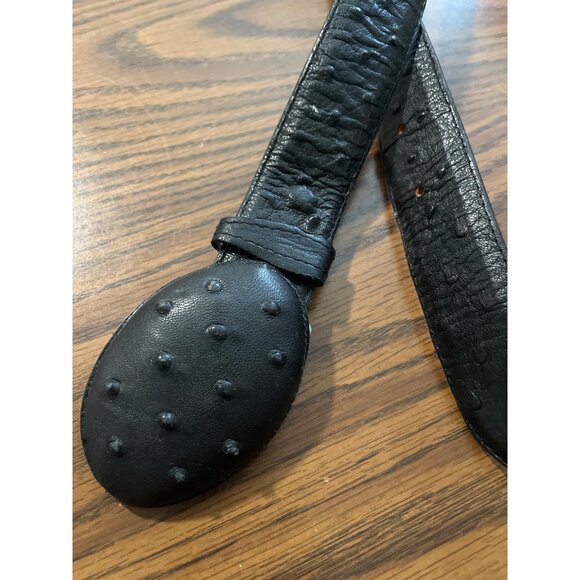 Made in Mexico black leather belt size 32 - Picture 2 of 5